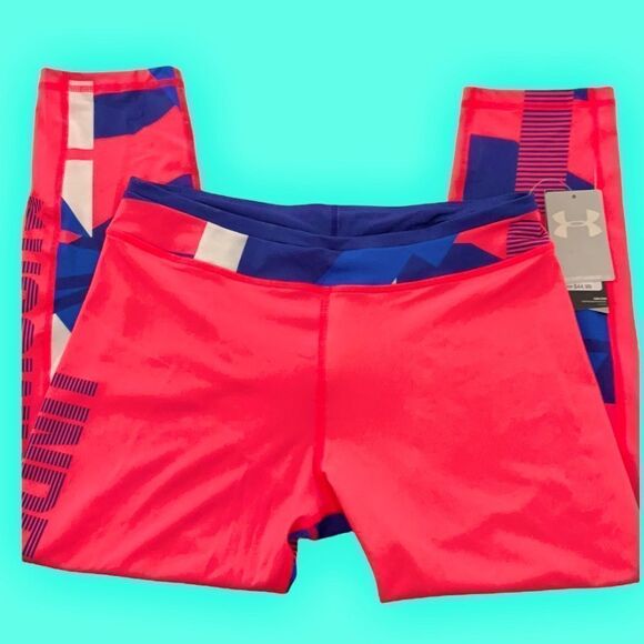 UNDER ARMOUR NWT YOUTH GIRLS CROPPED LEGGINGS HEAT GEAR EXTRA LARGE - Picture 2 of 8